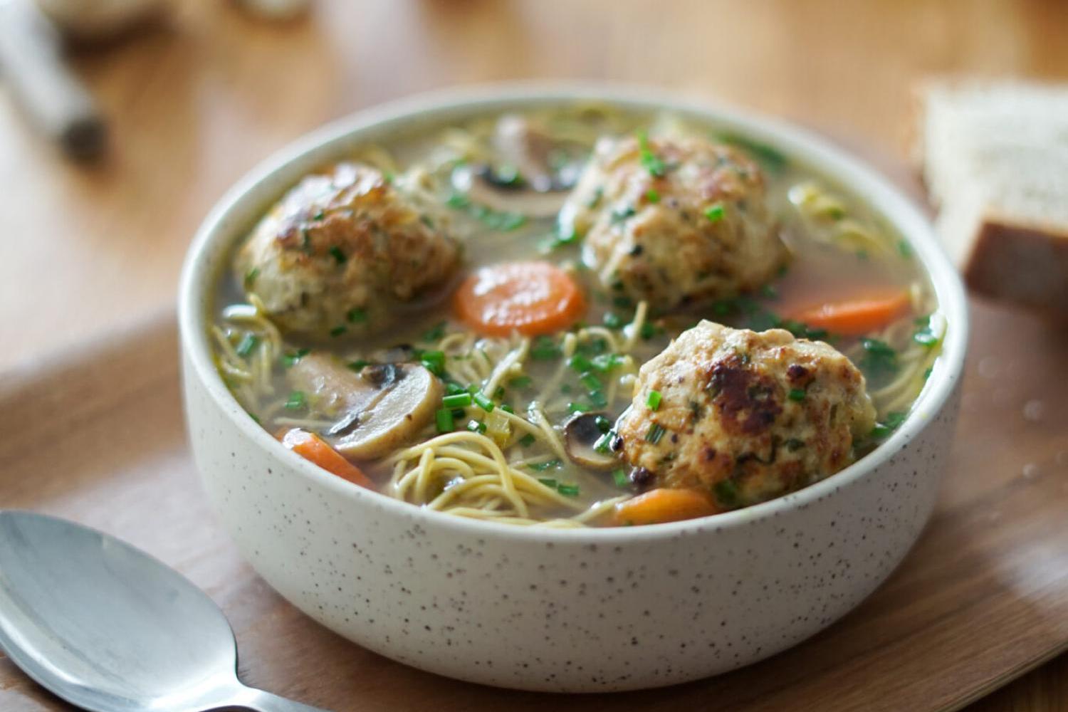 Bouillon aux boulettes de veau